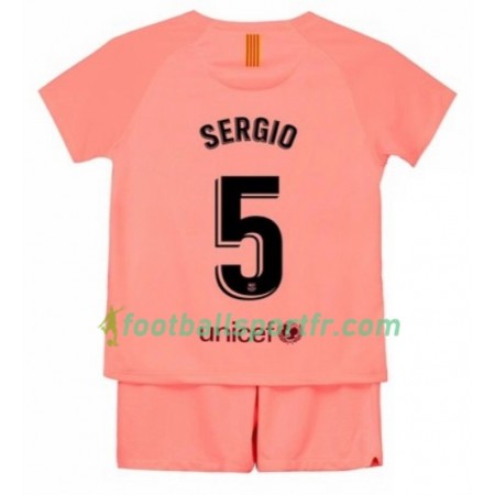 Tenue Barcelone Sergio 5 Enfant Troisieme 2018-2019 Maillot de Foot